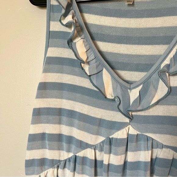 SUGARFOX Striped Ruffle Hem Tank Top Size Medium - Picture 4 of 7